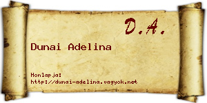 Dunai Adelina névjegykártya